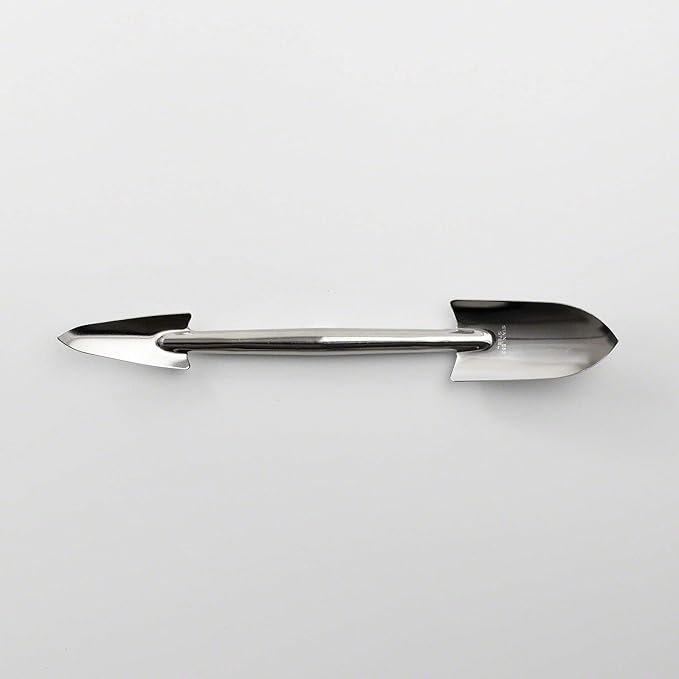 Hanafubuki Curved Bonsai Soil Scoop 10inch(255mm), Made in Japan, Japanese Garden Tools, Mini Hand Shovel, Stainless Steel - 10inch(255mm)