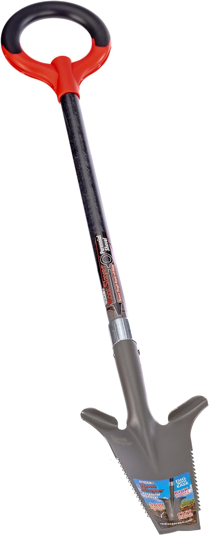 Radius Garden 23311 Root Slayer Perennial Shovel, Red