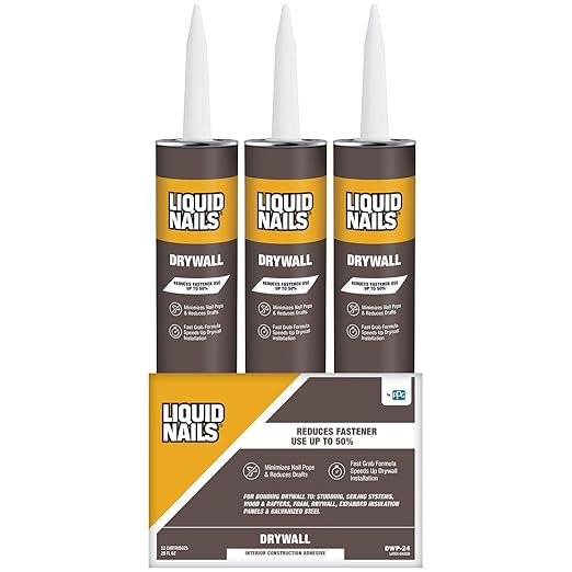 Liquid Nails Drywall 28 oz. Off-White Interior Construction Adhesive Low VOC, 12 Pack