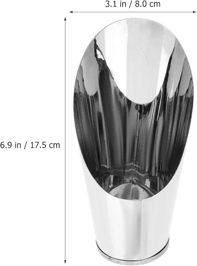 Happyyami 3pcs Bonsai Shovel Stainless Steel Garden Hand Metal Spade Shovel Bucket Spade Potted Planting Potting Cup for Home Gardening Silver