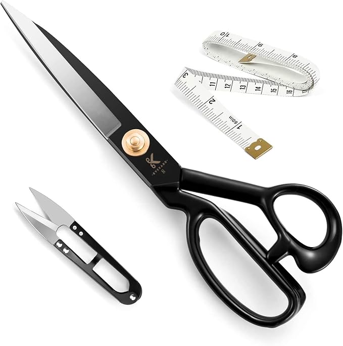 Heavy Duty Fabric Scissors, 8 Inch Tailor Scissors - Professional High Carbon Steel, Right-Handed