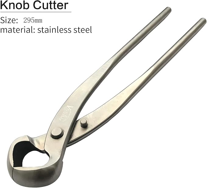 3-Piece Bonsai Tool Set,11inch Concave Cutter,11.5inch Knob Cutter,7.5inch Bonsai Scissors