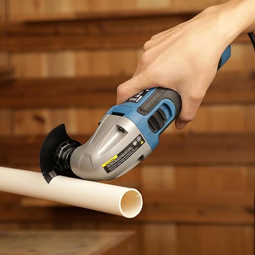 Oscillating Tool, 1.5A Oscillating Multi Tool with with 3° Oscillation Angle, 12 Piece Accessories Scraping, Grinding, Sanding, Cutting