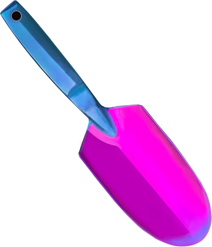 Garden Shovel - Gardening Hand Tool, Heavy Duty Garden Trowel, High Strength Alloy Steel for Planting Transplanting Transferring, Solid Metal Handle, Colorful