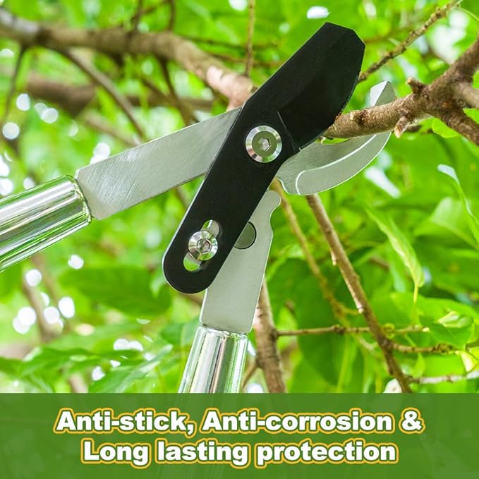 Berry&Bird Loppers and Pruners Heavy Duty, 28 Inch Bypass Loppers with Compound Action, Long Handle Tree Trimmer, Branch Cutter with ⌀ 1-3/4 Inch Cutting Capacity, Hand Loppers with Carbon Steel Blade