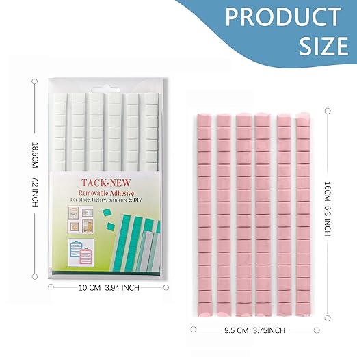 Sticky Mounting Putty for Wall Hanging Removeable Repositionable Adhesive Poster Non Marking Tacky Adhesive for Picture Hanging Crafts(White+Pink,192)