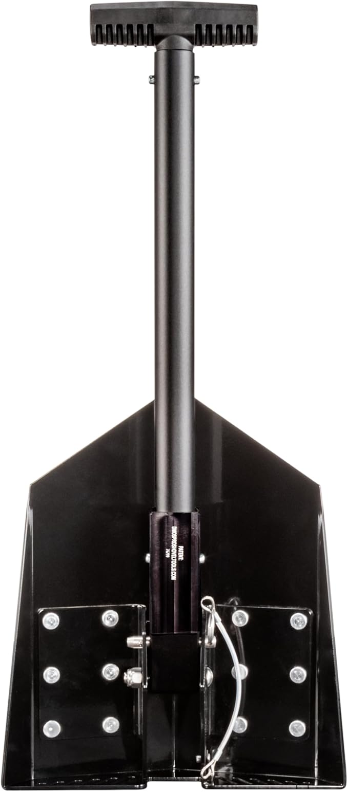 DMOS Delta Shovel - Collapsible Heavy-Duty Steel Folding Shovel for Camping, Overlanding, Survival, Military, Hunting, & Off-Road Use - Blackout - Pro