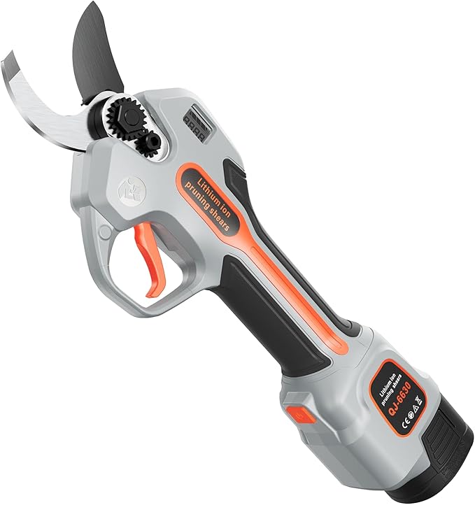Electric Pruning Shears for Gardening,Garden Shears Brushless Trimming Branch Cutter 0.5 Second Shear Speed 0.9-1.5"Cutting Diameter,Pruning Shears with 6000 Cuts of 2 Rechargeable Battery