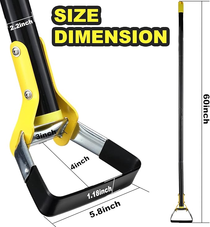 Hoe Garden Tool - Heavy Duty Hula Garden Hoe for Easy Weeding,30-54 Inch Long Handle Stirrup Hoes Gardening Tools,Scuffle Action Loop Hoe for Flower Beds,Yards,Mulch Areas