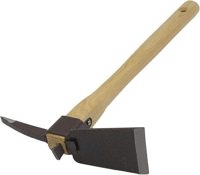 Zenport J605 Planting Hoe, 2.5-Inch Wide Carbon Steel Blade, 3-Inch Pick, Wood