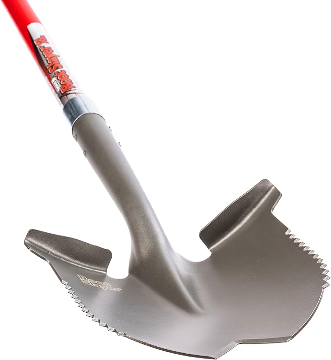 Radius Garden 23211 Root Slayer Round Head Shovel XL, Red