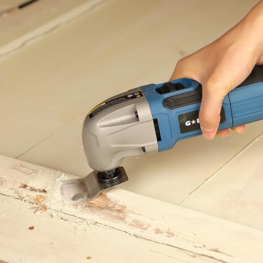 Oscillating Tool, 1.5A Oscillating Multi Tool with with 3° Oscillation Angle, 12 Piece Accessories Scraping, Grinding, Sanding, Cutting