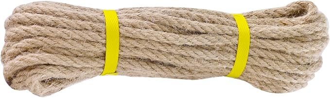 Natural Jute Twine 656 Feet Long String for Crafts Gift Wrapping Christmas Handmade Arts Decoration Packing String Home Decor (8mm * 656feet)