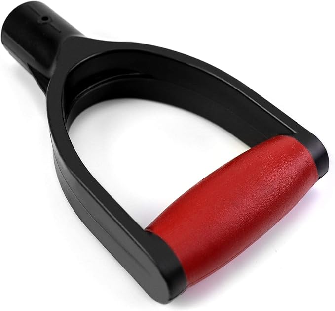 QWORK Plastic Spade Shovel with D Grip, 1-1/4" Polypropylene Shovel Handle for Digging and Raking
