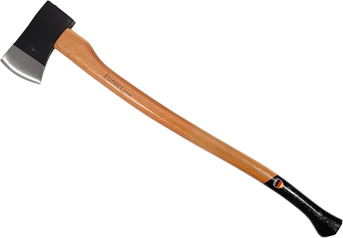 1844 Helko Werk Germany - Förster Professional Heavy Felling Axe for Felling Trees and Wood Cutting - Head 4.5 lb, Handle 35 in (Heavy Felling) #10460