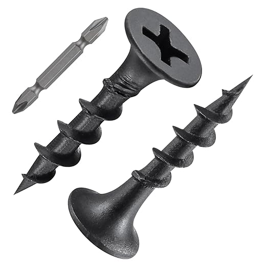 (15 pounds 5770 pcs)#8X3/4 Black Fastener Drywall Screws-Phillips with coarse Threaded tip, Black, Suitable for Drywall Slate, Wood, etc.