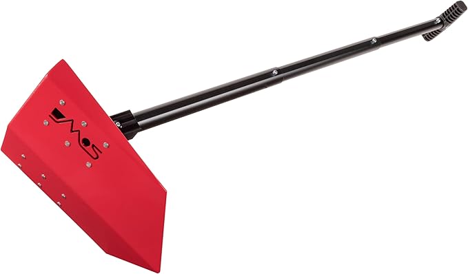DMOS Delta Shovel - Collapsible Heavy-Duty Steel Folding Shovel for Camping, Overlanding, Survival, Military, Hunting, & Off-Road Use - Racing Red - Pro