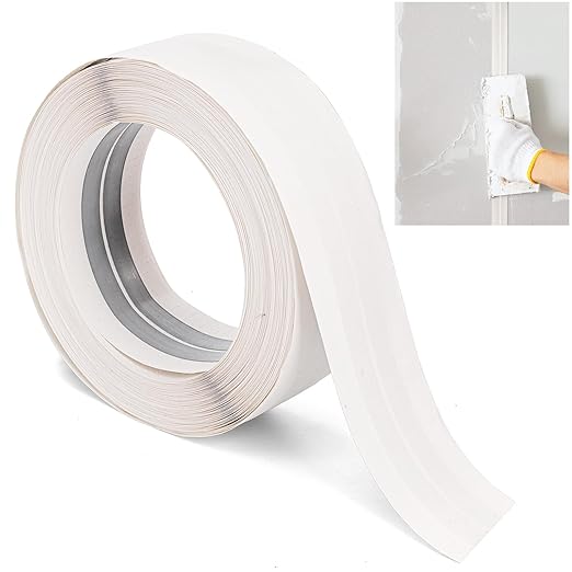 Peohud Drywall Corner Tape, 100 Feet by 2 Inch Reinforced Drywall Corner Bead, Inside Outside Corner Tape with Metal for Wall Crack Repair, No Adhesive Side