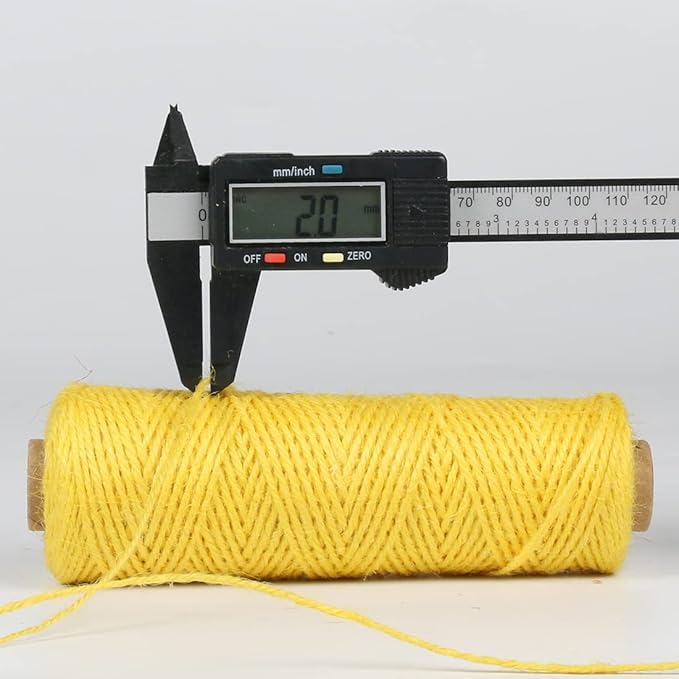 2mm 328ft Colored Natural Jute Twine String for Gift Wrapping Craft Baker Plant Christmas Ribbon Twine Handmade Arts Decoration Thin Packing String Home Decor