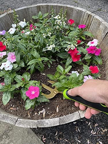 Garden Guru Titanium Hand Weeder Fork Tool – Rust Resistant – Ergonomic Handle – Great for Planting, Spreading Mulch, Weeding, Loosening & Transplanting Soil (4 Pack)