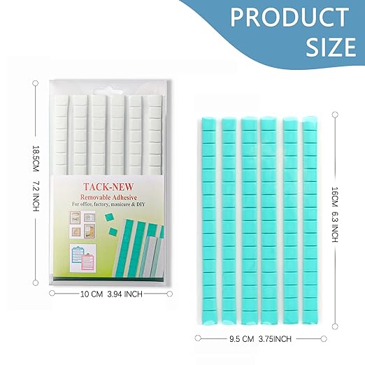 Sticky Mounting Putty for Wall Hanging Removeable Repositionable Adhesive Poster Non Marking Tacky Adhesive for Picture Hanging Crafts(White+Green,192)