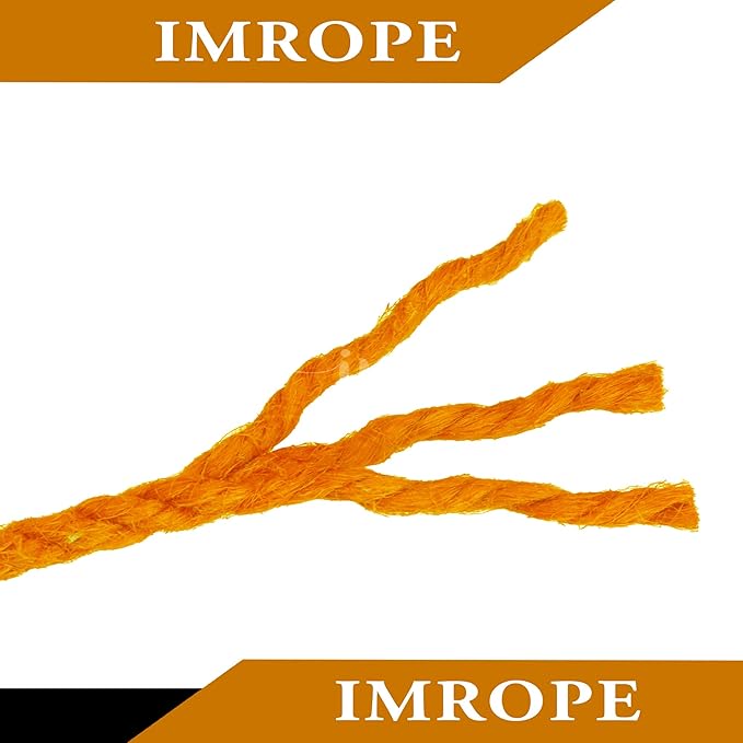 4mm x 200 Feet Orange Jute Rope, Twine for Gardening Tomato Climbing Plant Tie Floristry Crafts Gift Wrapping Packing Decor