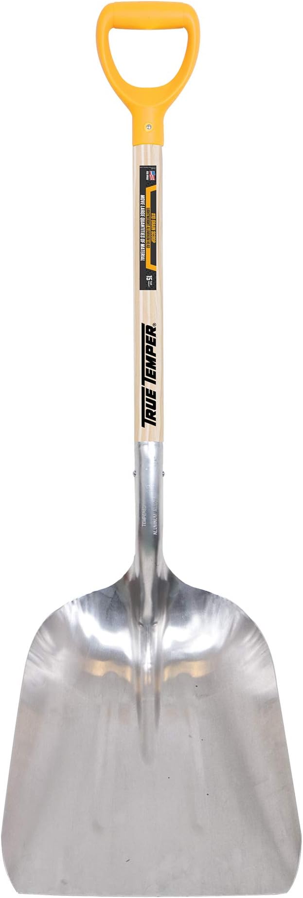 True Temper 1681400 Aluminum Scoop Shovel with Hardwood D-Grip Handle
