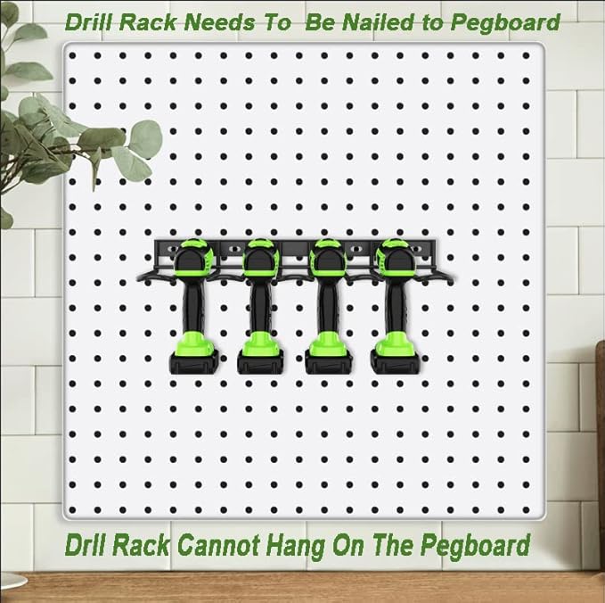 Power Tool Organizer, Drill Holder Wall Mount,Thickened Drill Rack,50 lb Garage Storage Heavy Duty Drill Organizer Utility Storage Rack for Dewalt Milwaukee Ryobi Cordless Tools
