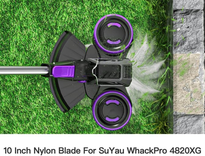 25 Nylon Blade for SuYau WhackPro 4820XG, 10 Inch, Edger/Mower/Trimmer in 1