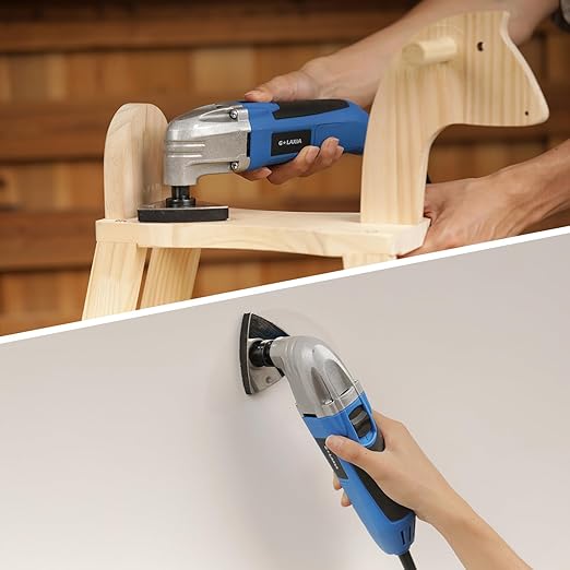 Oscillating Tool, 1.6A Oscillating Multi Tool with with Tool Bag, 3° Oscillation Angle, 12 Piece Accessories Scraping, Grinding, Sanding, Cutting