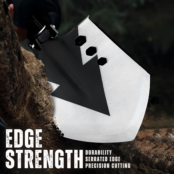 Folding Camping Shovel - Portable Survival Military Tool with Multi-Function Gear for Emergency & Adventure - Collapsible Shovel for Outdoor Camping & Hiking