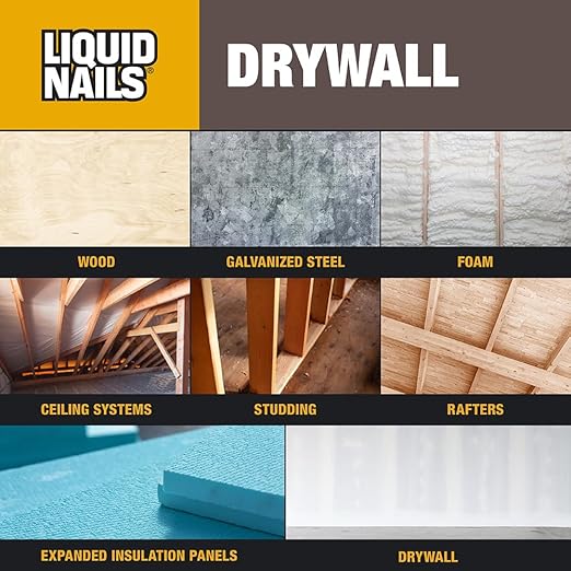 Liquid Nails Drywall 28 oz. Off-White Interior Construction Adhesive Low VOC, 12 Pack