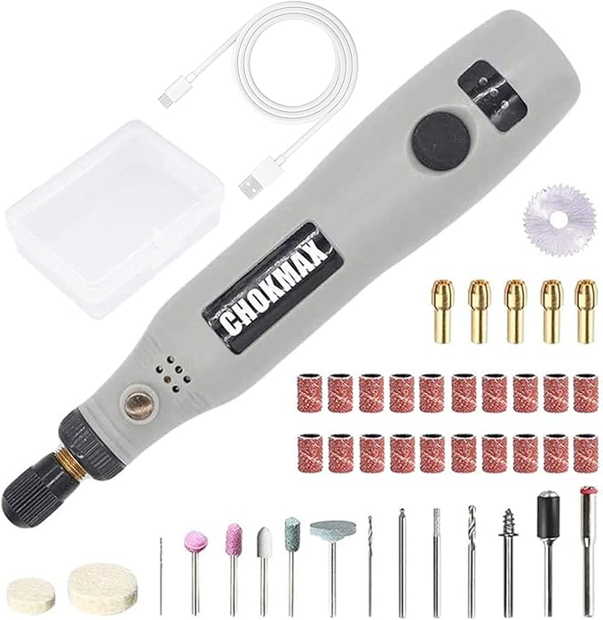 Cordless Rotary Tool, 3.7V Li-ion Mini Rotary Multi-Tool Kit with Variable Speed, 42pcs Accessories Kit Electric Rotary DIY Grinder for Polishing, Cleaning and Engraving