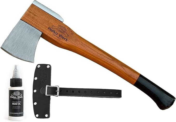 1844 Helko Werk Germany Axe Collection - 5 Vario Axes Set - Heavy Log Splitter, Heavy Universal, Mid Size-Universal, Splitting Axe, Universal Hatchet