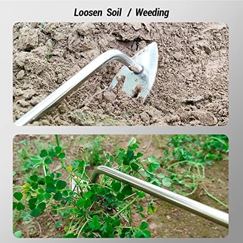Stainless Steel Weed Puller, Manual Hand Weeder Tool, Garden Weeding Tool for Yard