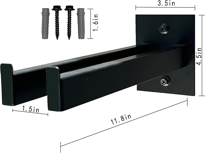 Wall Mounted Tool Rack, Heavy Duty Tool Rack for Heavy Tools Such as Shovels And Rakes, With Metal Screws and Anchors