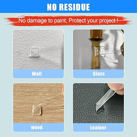 Made of 3M 0.6in Clear Poster Putty, Removable No Damage Double Sided Adhesive Dots, Waterproof Heat Resistant Mounting Putty Sticky Tack (60)