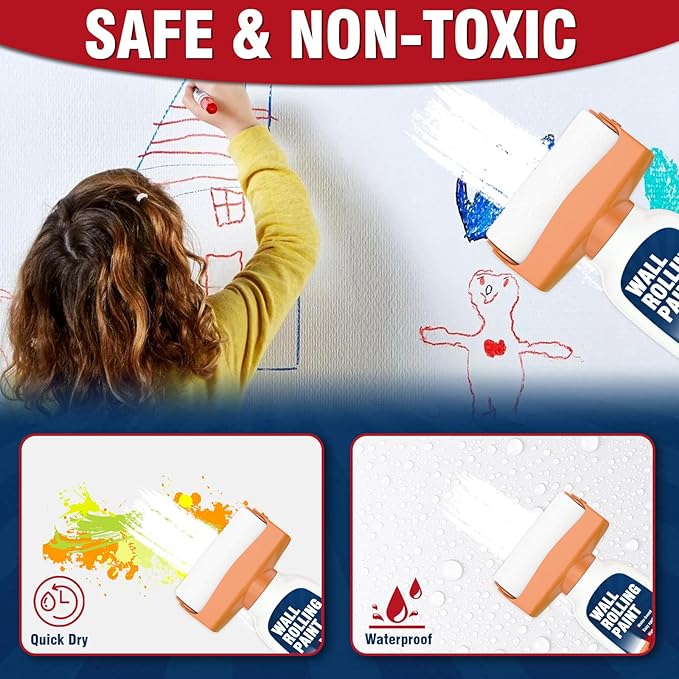 White Paint for Wall, 500g White Touch up Paint for Walls, Waterproof Whites Wall Paints, Quick-Drying Walls Repair Kit, Ready to Use Interior Paints, Covers Stains, Graffiti