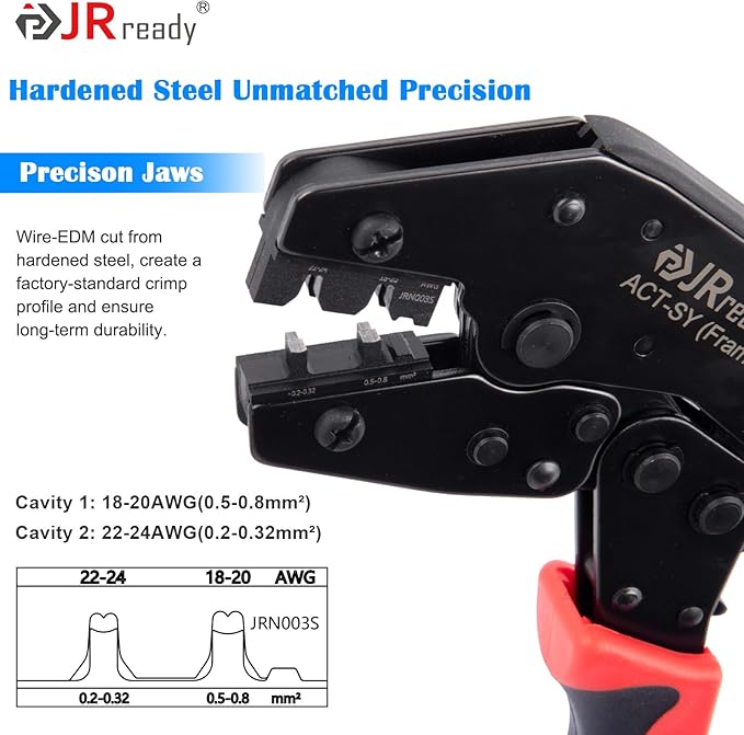 JRready ST6552 .062” Pin Connector Kit 3.68mm Pitch Upgraded Handle Pin Removal Crimping Tool 2pin 3pin 4pin 6pin Molex Wire Connectors Housing 18-24AWG Pins Sockets 1.57mm Diameter