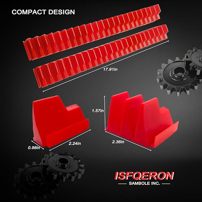 46PC Red Magnetic Wrench Organizers Set for Tool Storage - Modular Wrench Holders with Metric & SAE Labeled Slots, Extra Strength Magnet Base - Workshop & Home Toolbox Organization Gift