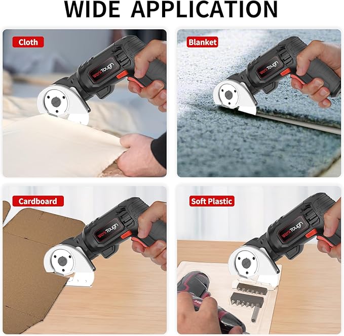 4V Cordless Rechargeable Screwdriver,Max 10Nm Electric Power Screwdriver Set with Cutting Head for Plastic/Fabric/PVC/Cardboard, 1500mAh Fast USB-C Charging, 27 Bits