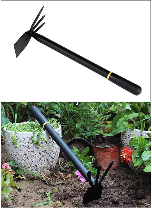 Hoe and Cultivator, Hoe Garden Tool, Hand Hoe Cultivator Garden Tool, Thickened Manganese Steel, Garden Hoe for Weeding, Planting, Loosening Soil, Digging