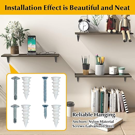 192Pcs Self Tapping Screws Drywall Anchors and Sheet Metal Screw Assortment,4 Size Kit for Installing Drywall, Wood,Metal Sheet Materials