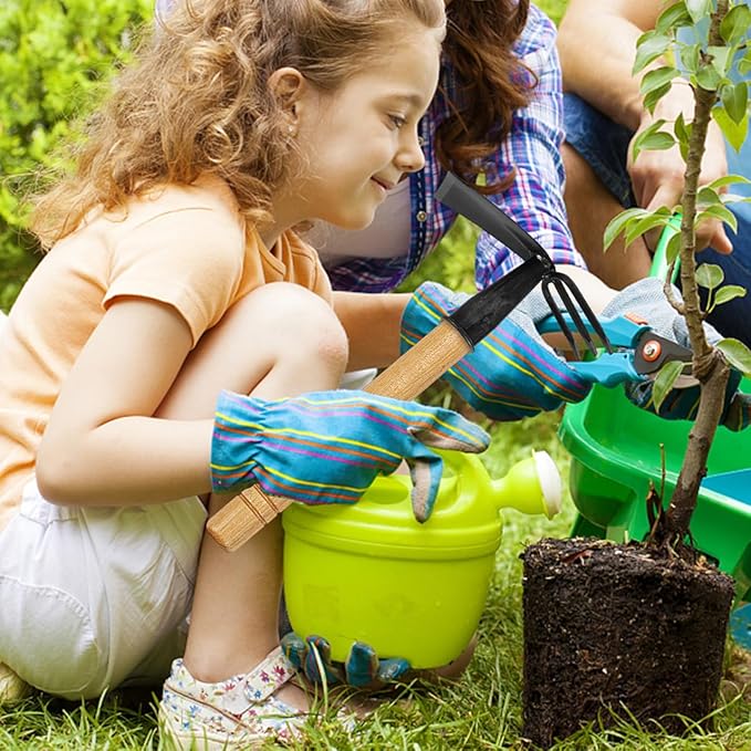 ARTIBETTER Hand Gardening Hoe and Rake Replacement - Carbon Steel Dual Head Tool for Weeding, Digging, and Soil Loosening - 8.07 X 4.25 X 2.95 Inches