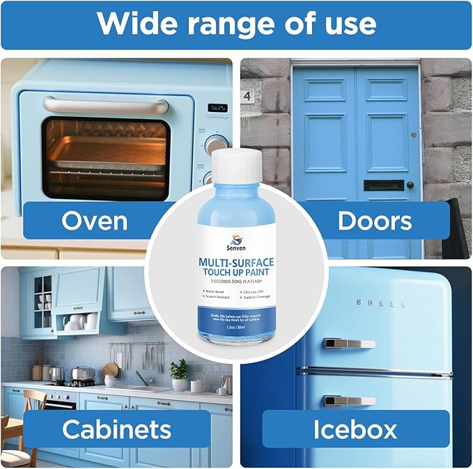Appliance Paint Appliance Touch Up Paint High-Gloss Blue Surface Touch Up Paint Pen Scratch Repair for Appliances Refrigerator Metal Surfaces Dishwasher Dryer Microwave Washers