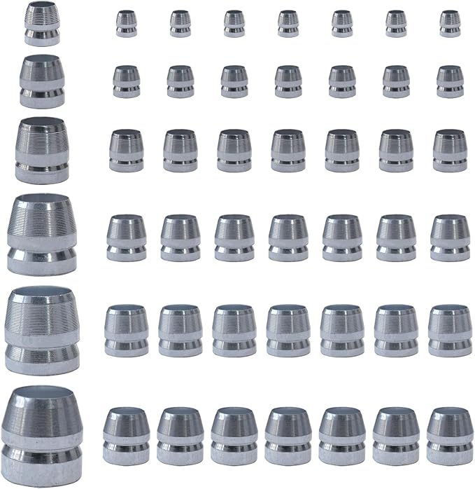 42 PCS Round Axe Handle Wedge Safety Handle Metal Wedge Hammer Handle Wedges Steel Wedge Kit for Axe Hammer Sledge (0.31/0.39/0.47/0.55/0.63/0.71 Inch)