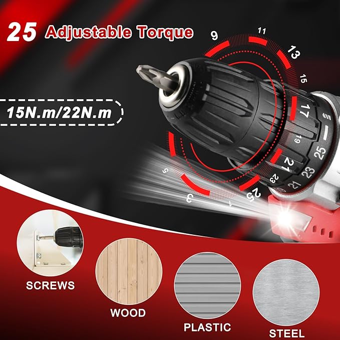 TLGREEN 138 Pcs Tool Set with 12V Cordless Drill –Power Hand Tool Kit with Magnetic Drill Bit Set, 2-Speed Control & Fast Charging,Home Tool Kit for DIY, Repairs,Lightweight Toolbox for Men & Women