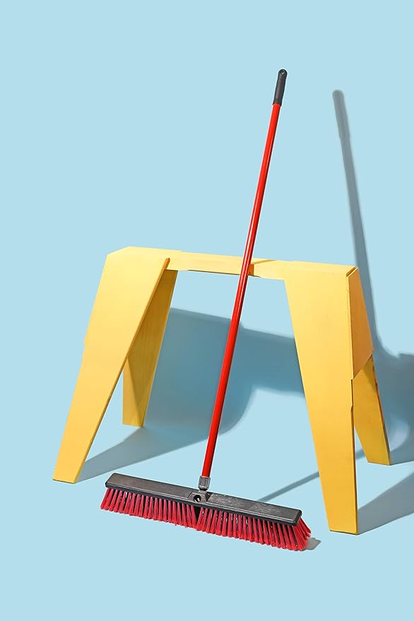 Large 24'' Multi-Surface Push Broom with Alloy Handle