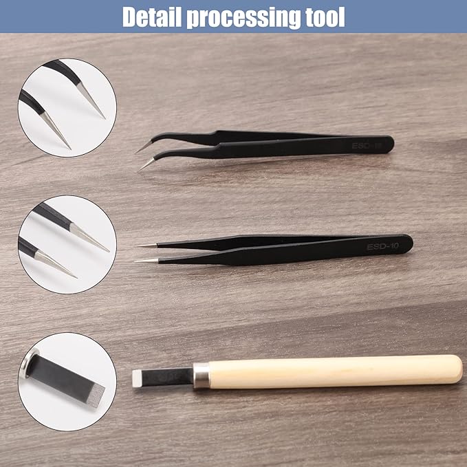 MILUSONG 9-in-1 Portable Tools Set Includes Scissors, Utility Knife, Craft Knife, Ruler, Tape Measure, Sewing Scissors, Tweezers DIY Tool Kit for The Household, Office