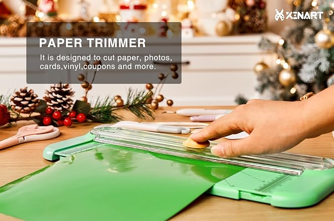 Xinart Paper Trimmer Tool Set A4 Craft Paper Cutter Weeding Tool Set Craft Knife/Weeder/Scraper/Spatula/Tweezers/Scissors Basic Tool Kit for Vinyl, Paper, Coupon, Label, Photo and Cardstock